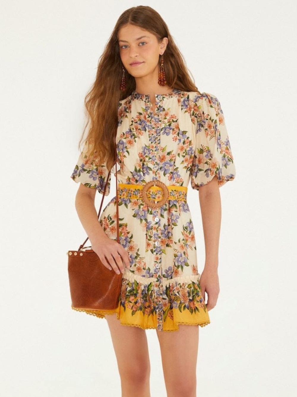 FARM RIO Sand Hilo Stripes Mini Dress XS